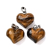 Natural Tiger Eye Pendants G-B188-04P-05-1