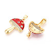 Brass Micro Pave Cubic Zirconia Pendants KK-N257-54G-2