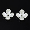 4-Petal ABS Plastic Imitation Pearl Bead Caps LS-X-OACR-S020-31-2