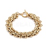 304 Stainless Steel Oval Link Chain Bracelets BJEW-G759-03G-2