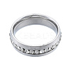 Crystal Rhinestone Flat Finger Ring RJEW-N043-11P-2