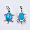 Synthetic Turquoise Pendants G-F265-01M-2
