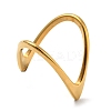 Ion Plating(IP) 304 Stainless Steel Cuff Rings for Women RJEW-E078-02G-1