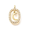Brass Micro Pave Cubic Zirconia Pendants ZIRC-P123-01G-C01-1