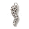 Rack Plating Brass Micro Pave Cubic Zirconia Pendant KK-A229-03B-P-1