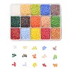 375G 15 Colors 12/0 Grade A Round Glass Seed Beads SEED-JP0011-04-2mm-1