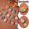 18Pcs 9 Colors Glass Pendants FIND-PH0022-22-4