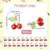 40Pcs Cherry Glass Pendants FIND-SC0016-51-2