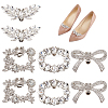 8Pcs 4 Styles Alloy Rhinestone Shoe Decoration FIND-GO0002-26-1
