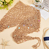 Polyester Women Crochet Beach Cover Up Sarong Wrap AJEW-WH20007-71-3