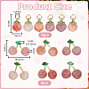 12Pcs 2 Styles Natural Agate Peach and Cherry Pendants G-OC0005-92-2