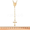 201 Stainless Steel Rosary Bead Necklaces NJEW-B143-05G-5