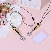 2Pcs Silicone Name Card Holder Strap NJEW-SW00043-02-3