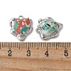 Brass Glass Charms KK-D355-01P-3