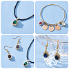 5Pcs 5 Colors Brass Micro Pave Cubic Zirconia Charms KK-FH0003-24-4