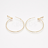 Brass Hoop Earrings X-KK-S348-406C-2