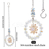 1Pc Flower Glass Car Hanging Decoration HJEW-SP0001-11B-2