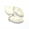 Horse Eye Natural Howlite Pendants G-Q363-18-2