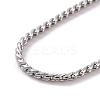 Tarnish Resistant 304 Stainless Steel Serpentine Chain Anklets AJEW-G024-04P-2