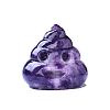 Natural Lepidolite Carved Poop Shape Figurines PW-WG63975-04-1