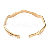 304 Stainless Steel Twist Wave Cuff Bangles LS-BJEW-F457-20G-2