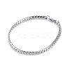 Tarnish Resistant Men's 304 Stainless Steel Cuban Link Chain Bracelets BJEW-G631-07P-1