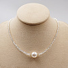 Imitation Pearl & Glass Beaded Necklaces for Women Summer Design EA0389-2-1