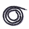 Natural Dyed & Heated Black Onyx Beads Strands G-F596-28-2mm-2