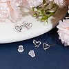 2 Pairs Hollow Heart Rhodium Plated 925 Sterling Silver Stud Earrings EJEW-BBC0001-33P-4