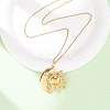 304 Stainless Steel Sun Moon Pendant Cable Chain Necklaces for Men Women NJEW-K308-04D-G-3