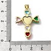 Brass Micro Pave Cubic Zirconia Pendants KK-C090-48G-3