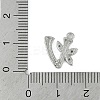 Brass Crystal Rhinestone Letter Links Connector Charms KK-S395-06P-V-3