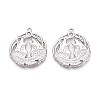 304 Stainless Steel Howling Wolf Pendants STAS-T067-36P-1
