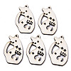 Unfinished Natural Poplar Wood Pendants WOOD-N006-68-1