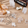 60Pcs 2 Styles Cross Shaped Portable Plastic Small Jewelry Storage Boxes with Lid AJEW-FH0006-76-4