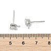 SHEGRACE Brass Clear Cubic Zirconia Teardrop Stud Earring Findings XGR0104P-116P-3