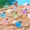 120Pcs 12 Colors Mini Luminous Resin Sunglasses Duck Display Decorations RESI-SZ0003-33-4