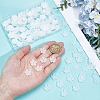 200Pcs 5-Petal Transparent Acrylic Bead Caps SACR-SP0001-45-3