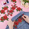 Flower Embroidery Polyester Cloth Iron On Patches PATC-GA0001-53-3