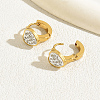 Elegant Vintage Style Heart 201 Stainless Steel Hoop Earrings FS6217-2