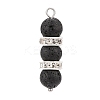 Natural Lava Rock Pendants PALLOY-JF01960-3