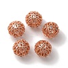 Rack Plating Brass Micro Pave Cubic Zirconia Beads KK-C020-03RG-3