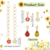 Locking Stitch Markers and Beaded Link Knitting Row Counter Chains HJEW-AB00546-2