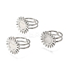 Tarnish Resistant Stainless Steel Cuff Ring Findings LS-PW-WG67428-05-5