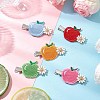 Embroidery Cloth Alloy and Plastic Apple Alligator Hair Clips PHAR-JH00128-1