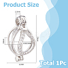 1Pc Rhodium Plated Sterling Silver Bead Cage Pendants STER-HS0001-18-2