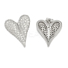 Heart Clear Cubic Zirconia Stud Earrings EJEW-S235-02P-2
