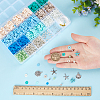 DIY Ocean Theme Synthetic Howlite Stretch Bracelet Making Kit DIY-SC0025-02-3