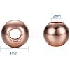 Rack Plating and PVD Vacuum Plating Brass Round Spacer Beads KK-PH0004-13RG-RS-2