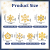 96Pcs 7 Styles Christmas Themed Alloy Cabochons MRMJ-OC0002-34-2